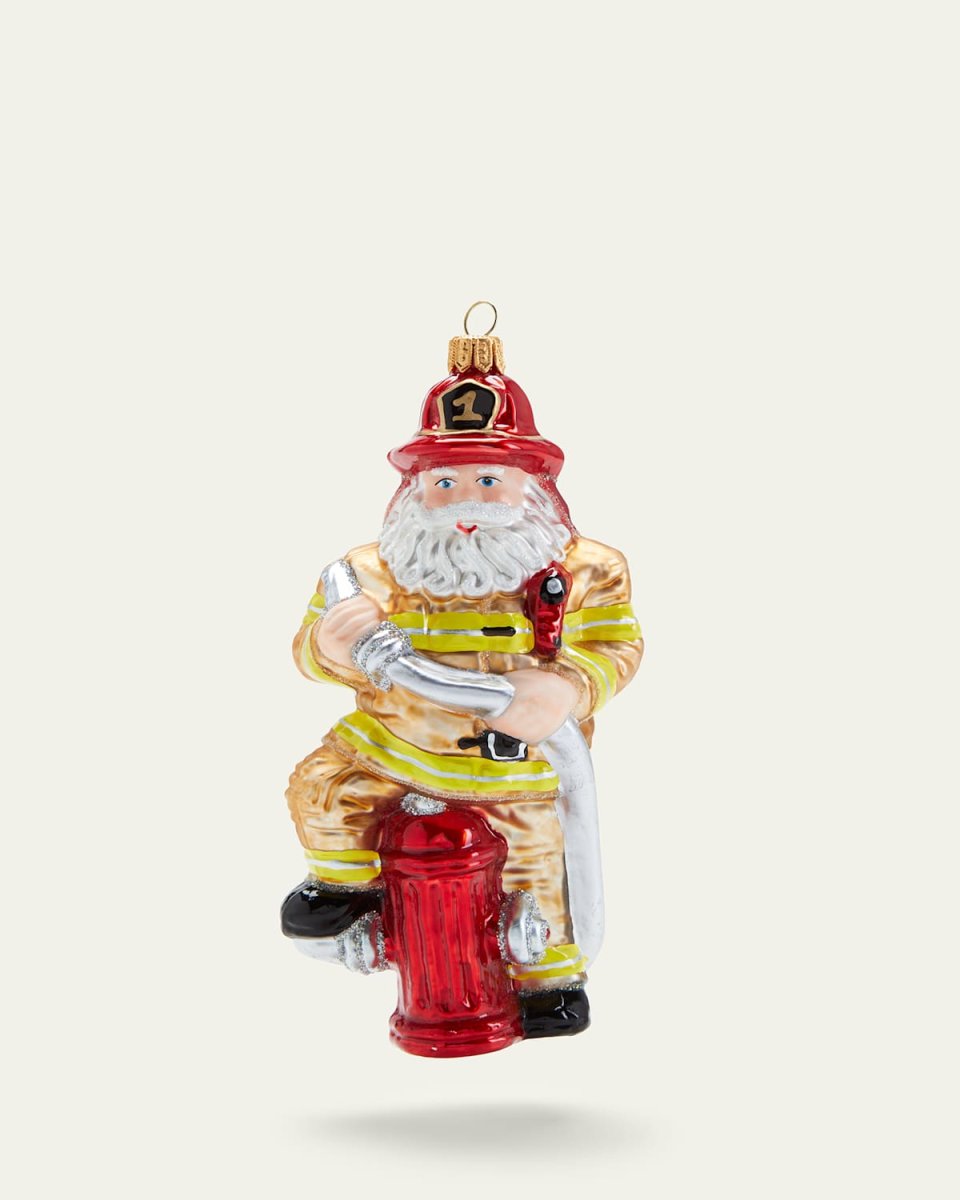 Santa Fireman Christmas Ornament